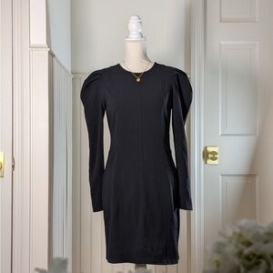 H&M Black Puff Sleeve Bodycon Dress NWT Size M